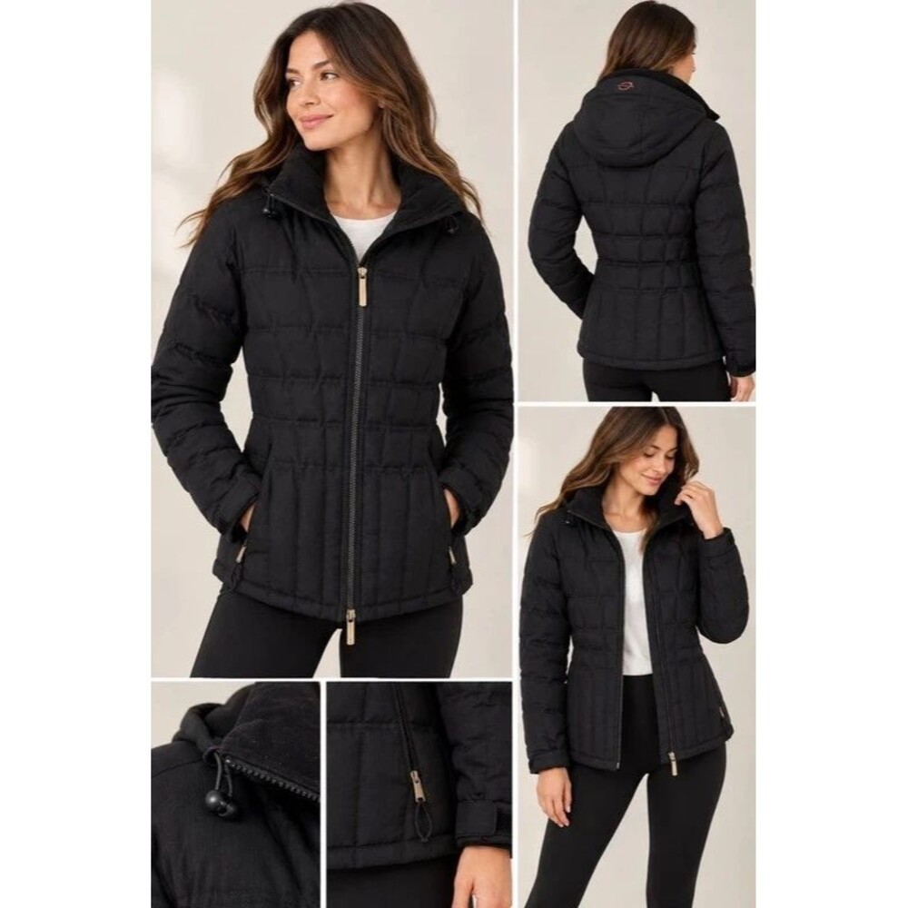 Obermeyer Women’s Devon Down Ski Jacket Black Puffer Size 8 (Fits 4/6)
